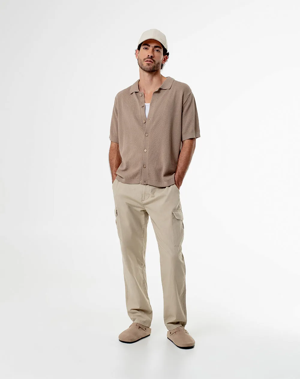 Camisa regular fit manga corta habana sold by Gef product image thumbnail 4