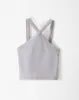 Crop top slim rib algodón gris mujer sold by Gef