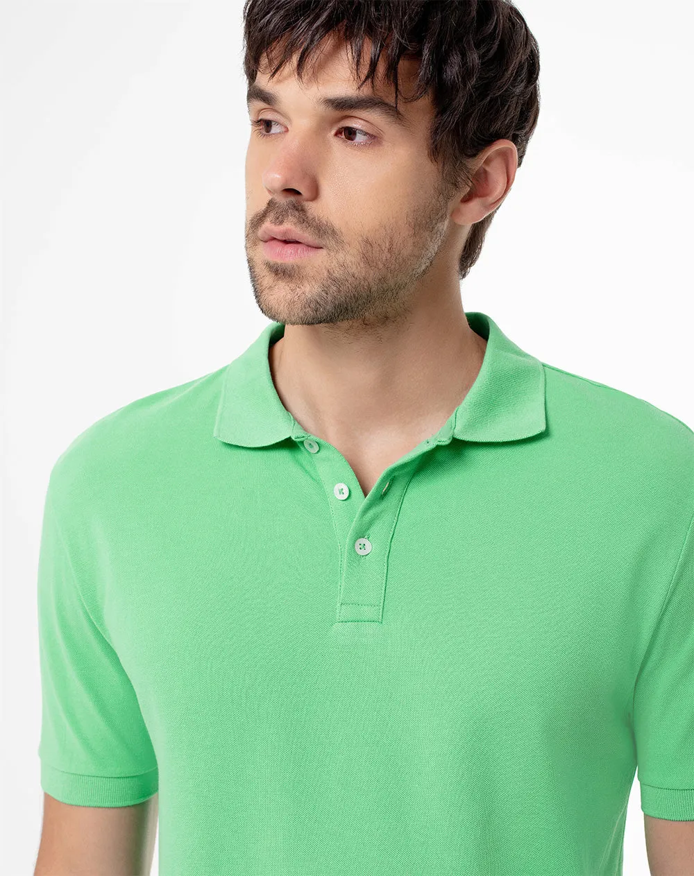 Polo slim algodón verde hombre sold by Gef product image thumbnail 3