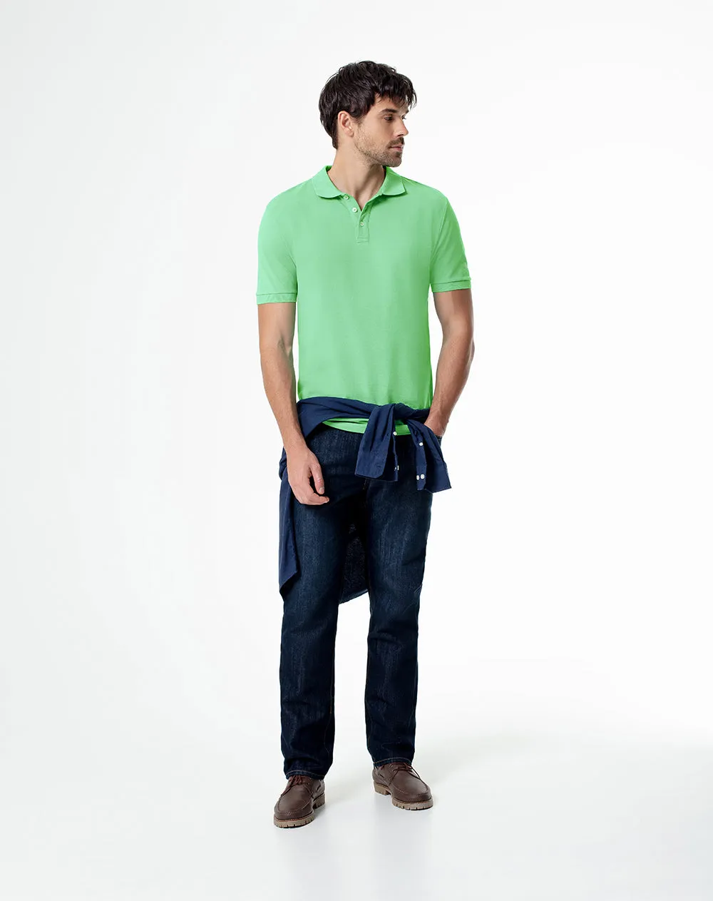 Polo slim algodón verde hombre sold by Gef product image thumbnail 4