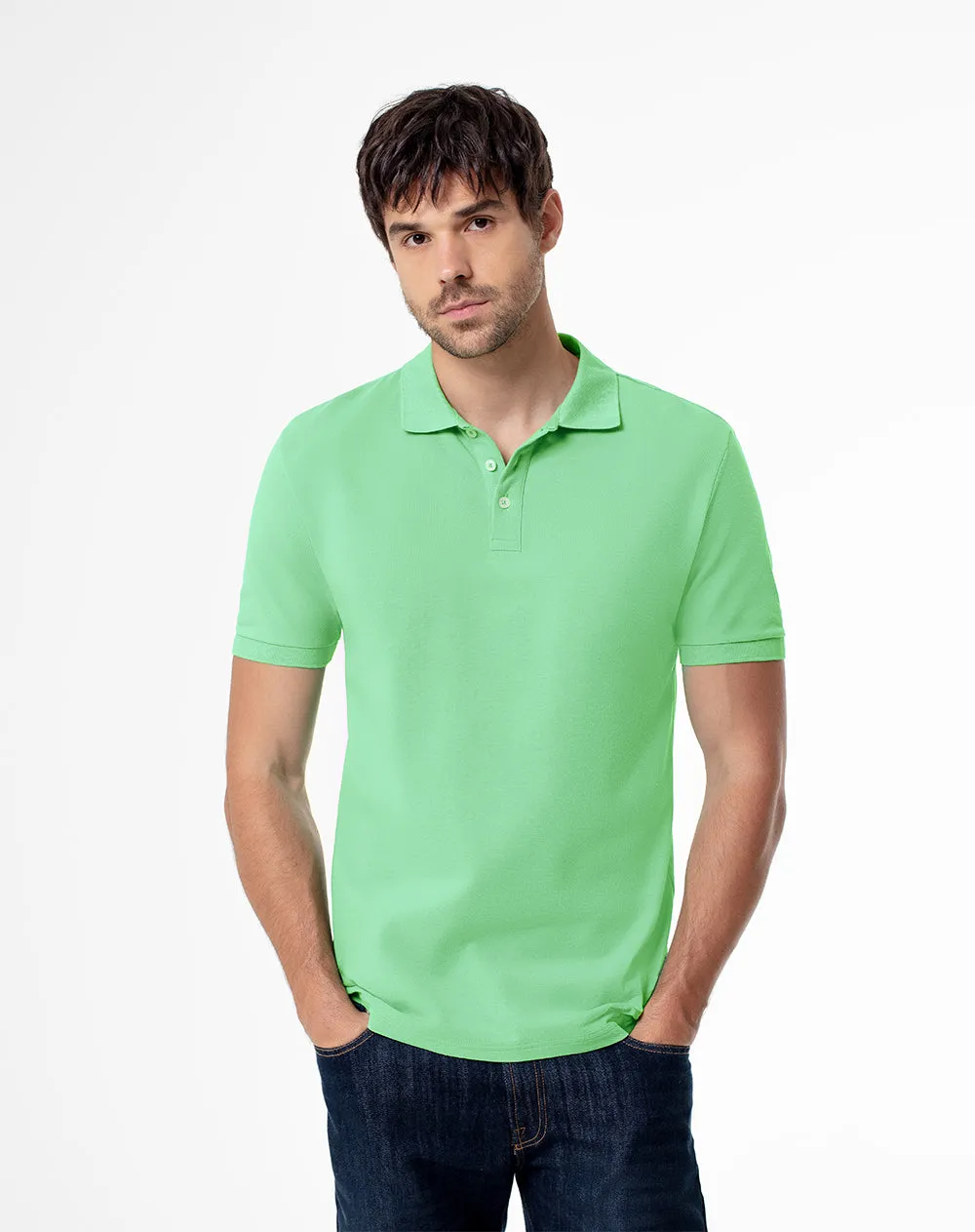Polo slim algodón verde hombre sold by Gef