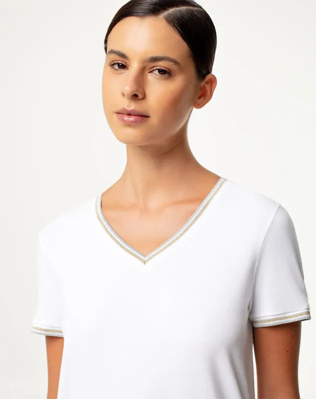 Camiseta regular fit manga corta blanca sold by Gef