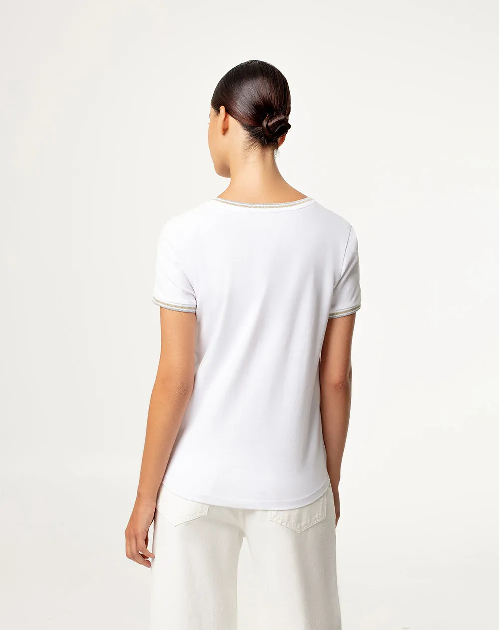 Camiseta regular fit manga corta blanca sold by Gef product image thumbnail 2