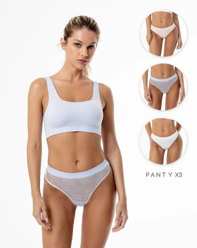 Panty tipo tanga x3unds surtido sold by Gef