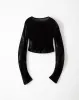 Crop top manga larga negro sold by Gef