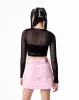 Crop top manga larga negro sold by Gef