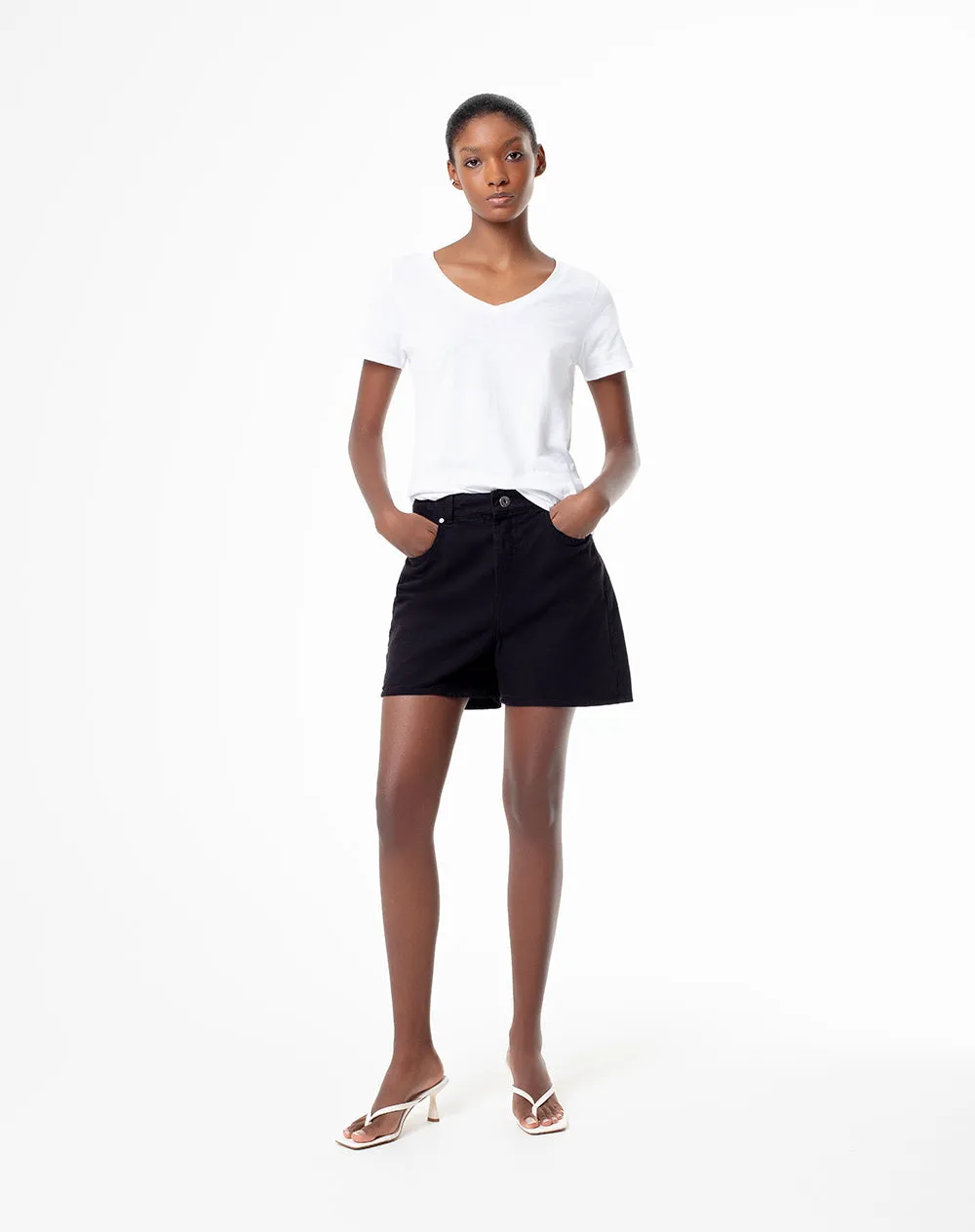 Camiseta regular algodón blanca mujer sold by Gef product image thumbnail 4