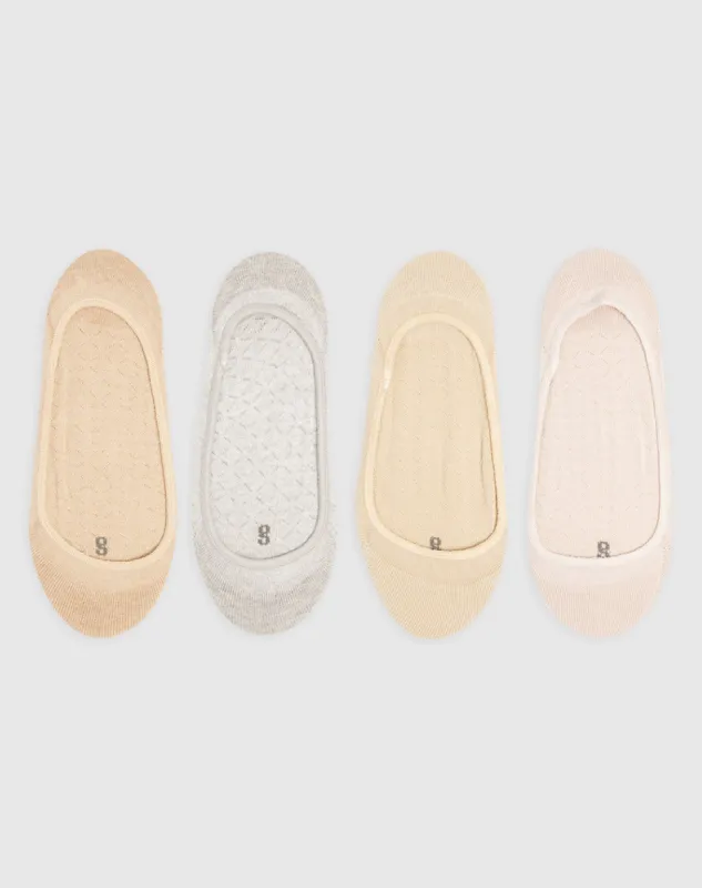 Medias mujer baleta algodón pack x4 surtido sold by Gef