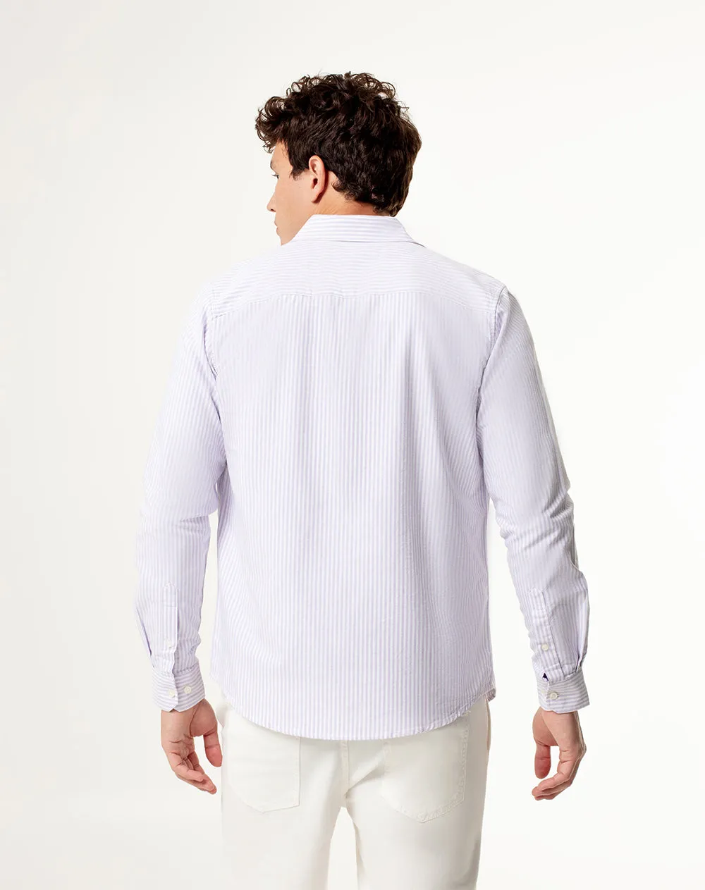 Camisa Modri Modri slim fit manga larga morada con rayas sold by Gef product image thumbnail 2