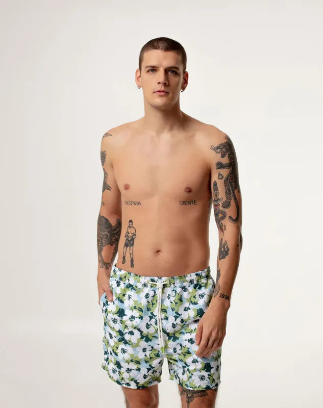 Pantaloneta blanco estampado sold by Gef