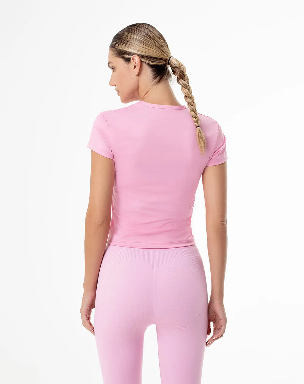 Camiseta slim fit manga corta rosada sold by Gef product image thumbnail 2