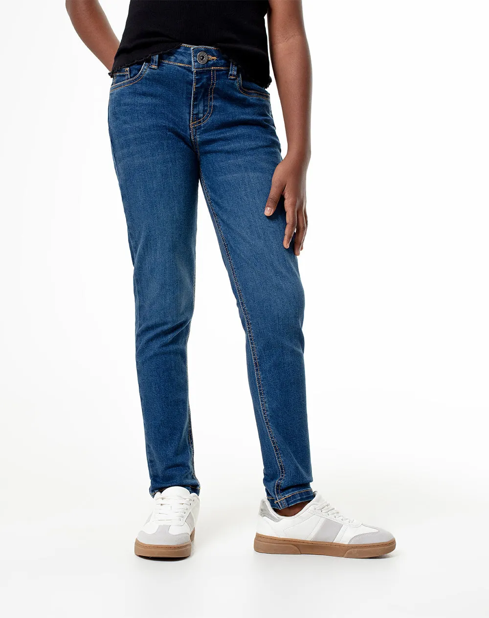 Jean skinny tiro medio índigo oscuro niña sold by Gef product image thumbnail 3