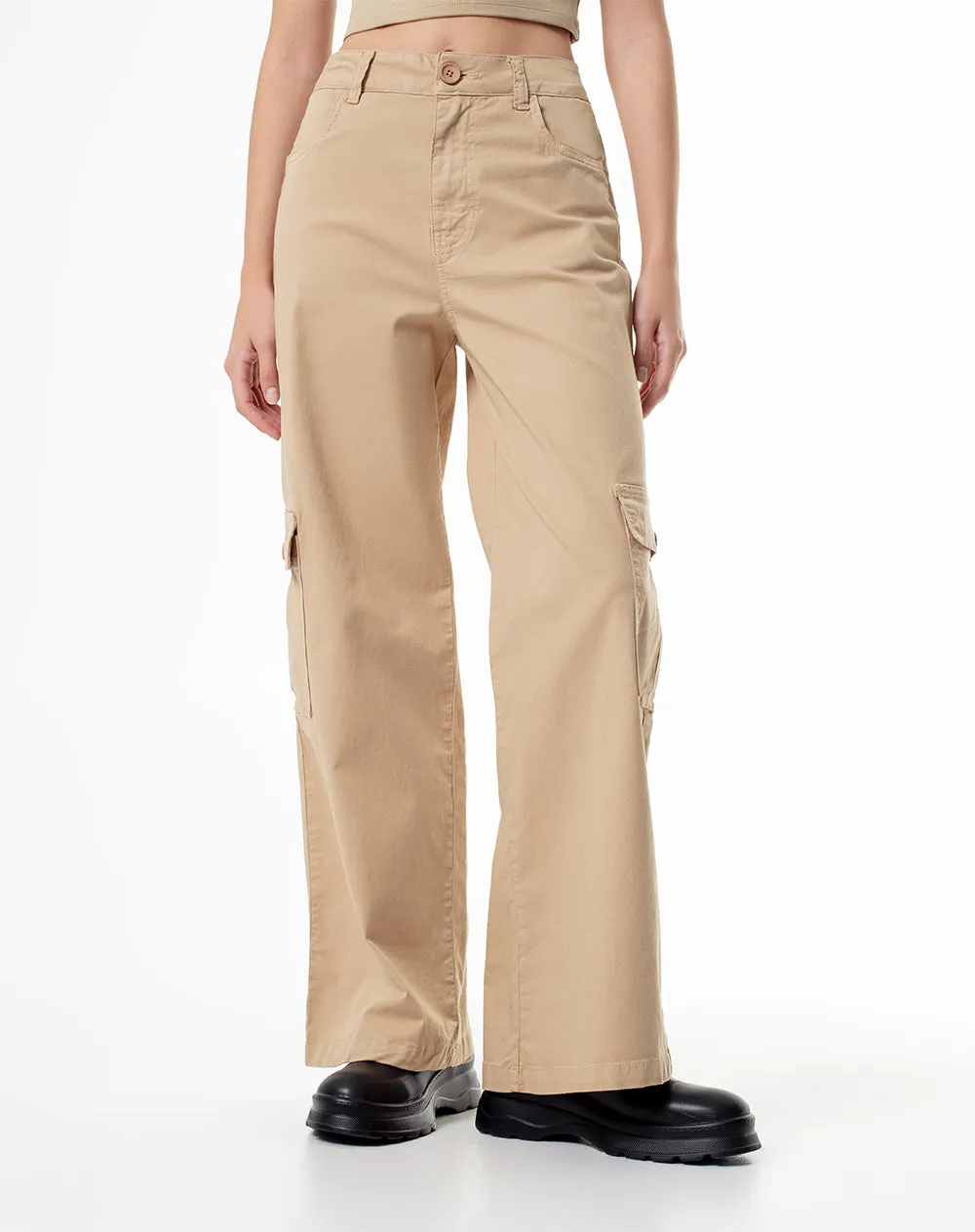 Cargo relaxed fit tiro alto habano sold by Gef product image thumbnail 3