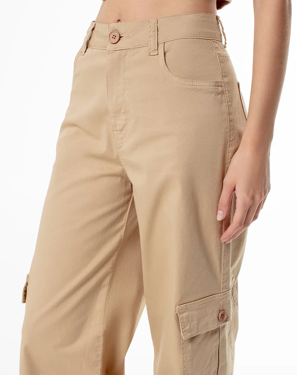 Cargo relaxed fit tiro alto habano sold by Gef product image thumbnail 4