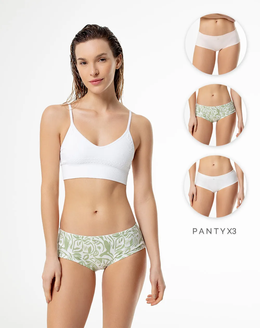 Panty cachetero algodón x3unds surtido sold by Gef