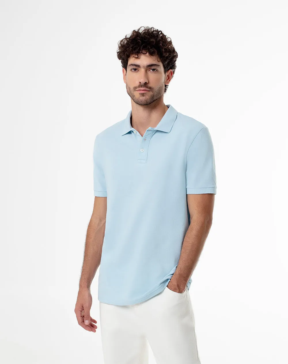 Polo slim fit azul sold by Gef