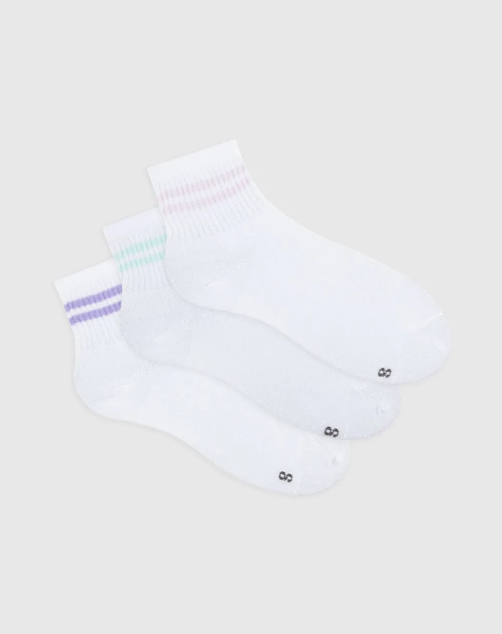 Medias para mujer tobilleras algodón pack x3unds blancas sold by Gef