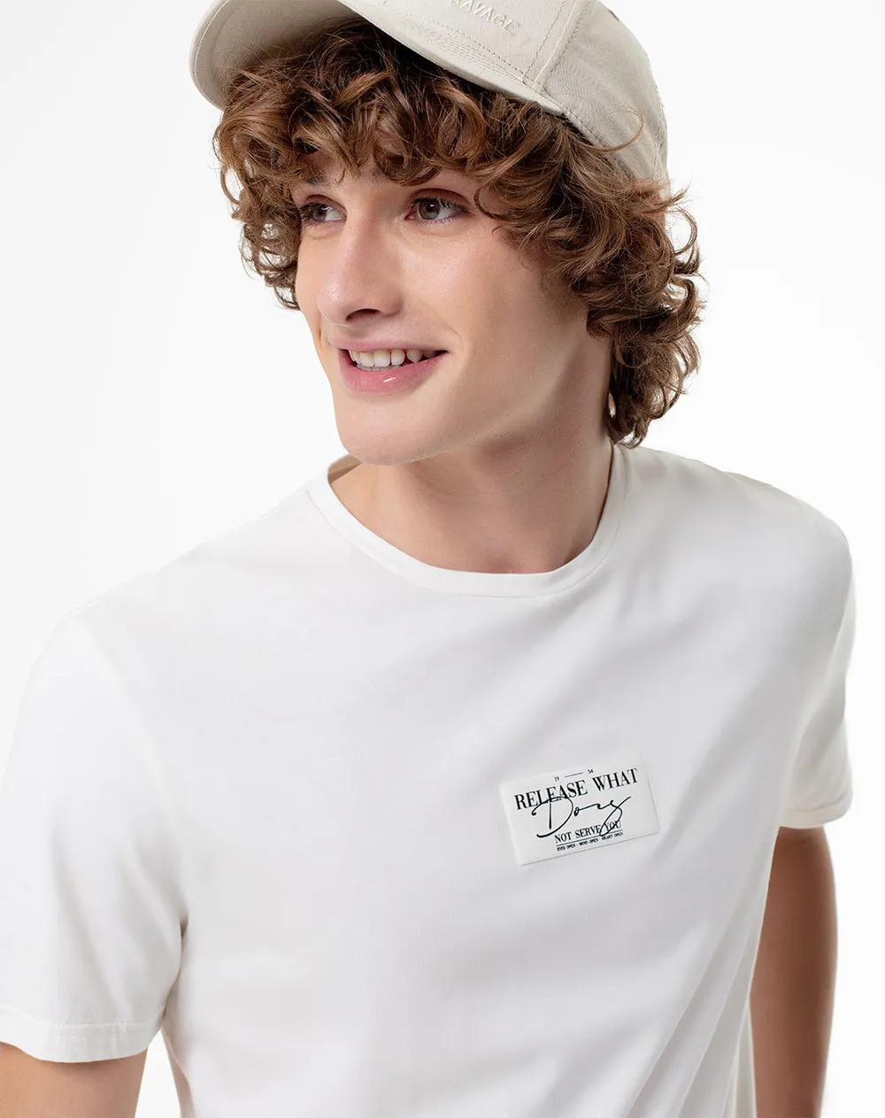 Camiseta regular algodón jersey crudo hombre sold by Gef product image thumbnail 3