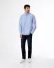 Camisa slim fit manga larga azul sold by Gef