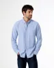 Camisa slim fit manga larga azul sold by Gef