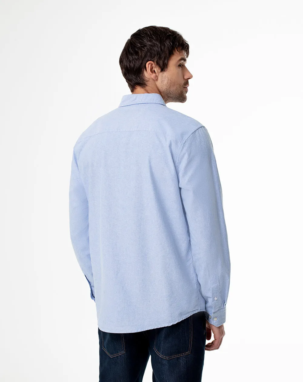 Camisa manga larga slim algodón azul hombre sold by Gef product image thumbnail 2