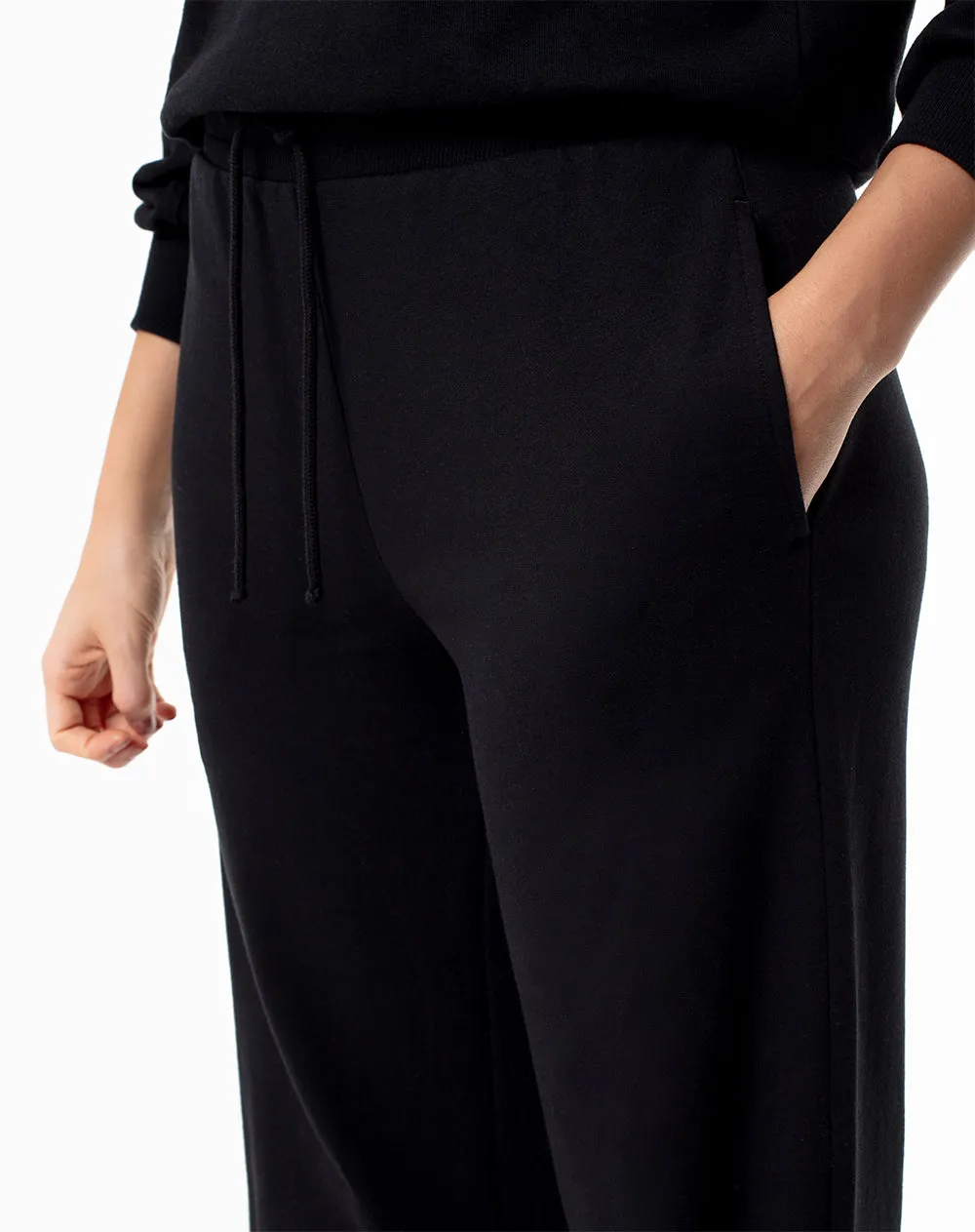 Pantalón relax tiro medio algodón negro mujer sold by Gef product image thumbnail 4