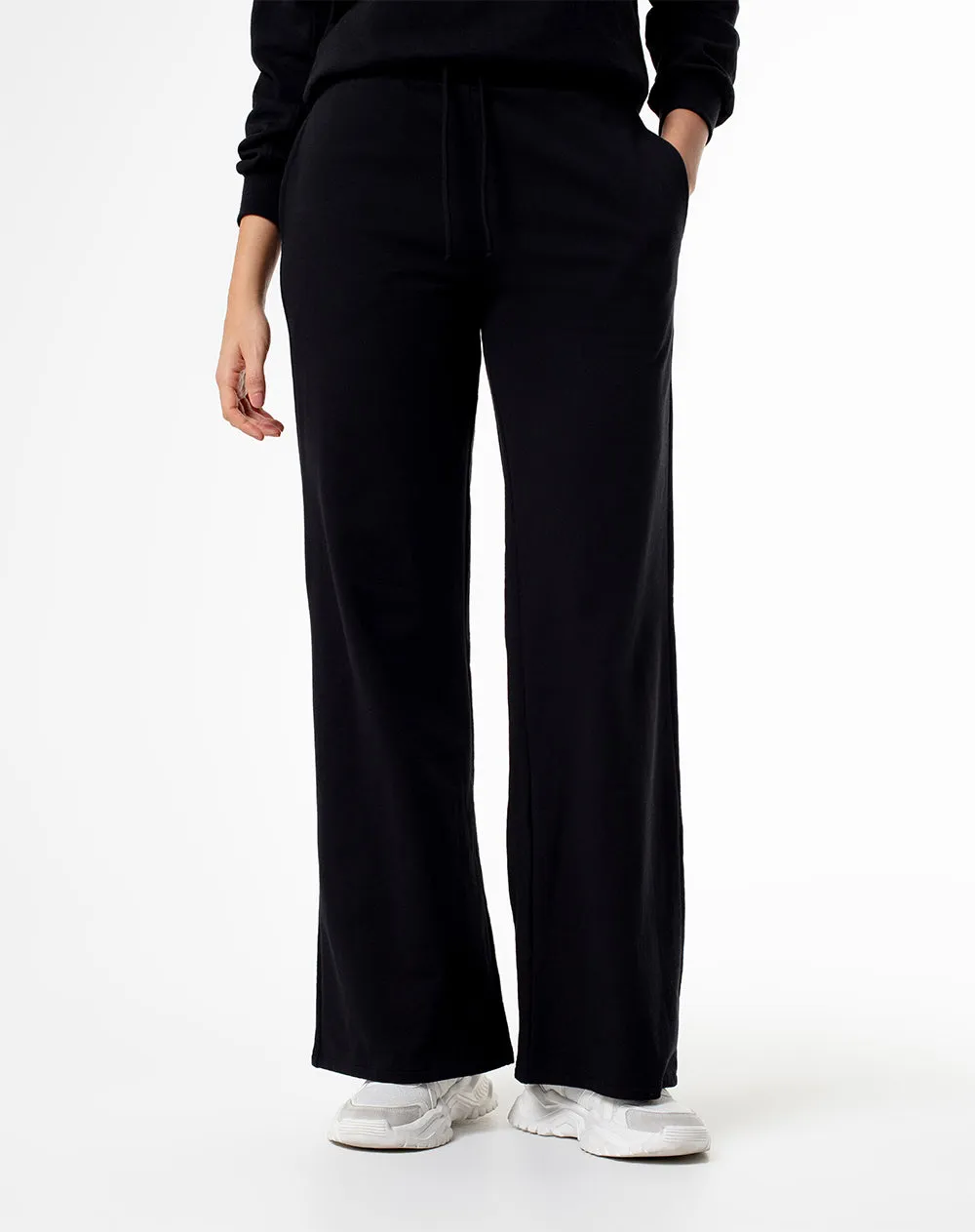 Pantalón relax tiro medio algodón negro mujer sold by Gef product image thumbnail 3