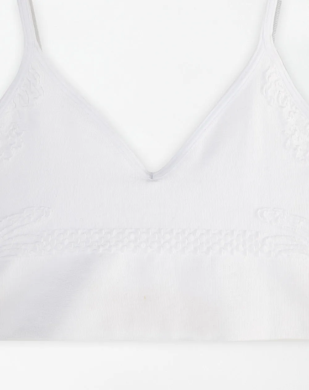 Top soporte medio pocas costuras y cargaderas graduables blanco sold by Gef product image thumbnail 5