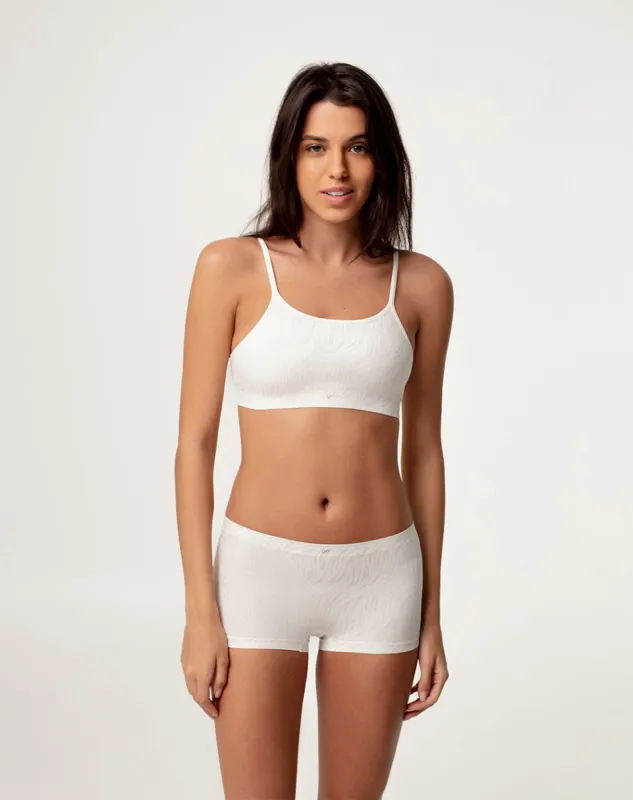 Panty Agus boxer en seamless tiro medio crudo estampado sold by Gef