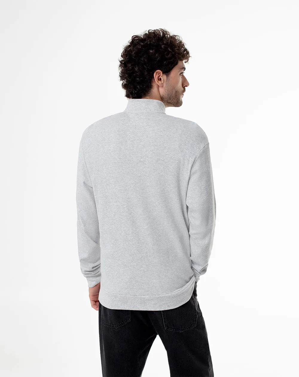 Chaqueta regular fit sin capucha gris jaspeada sold by Gef product image thumbnail 2