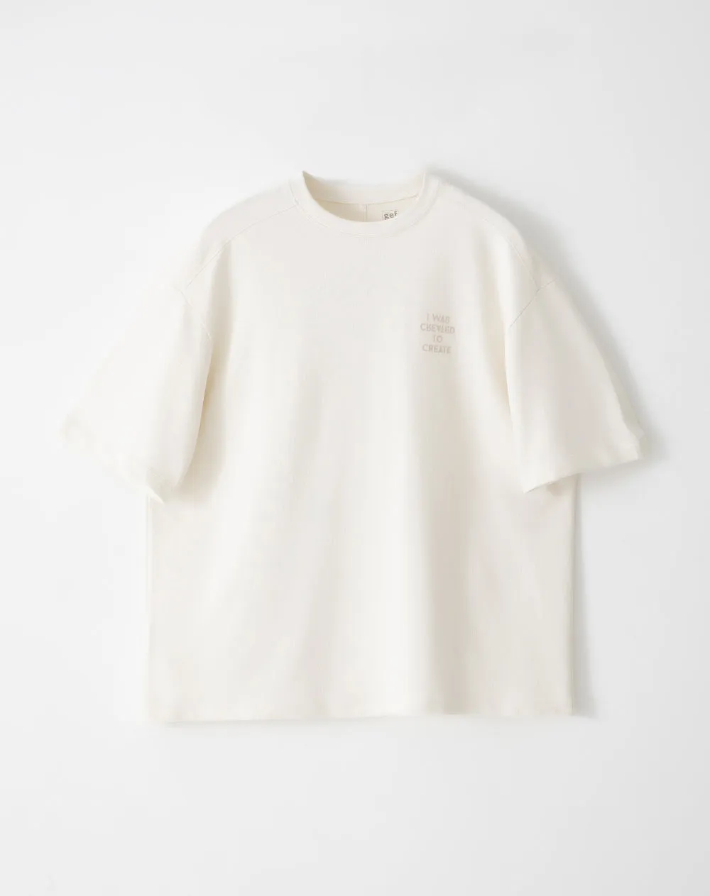 Camiseta oversize algodón vainilla hombre sold by Gef product image thumbnail 5