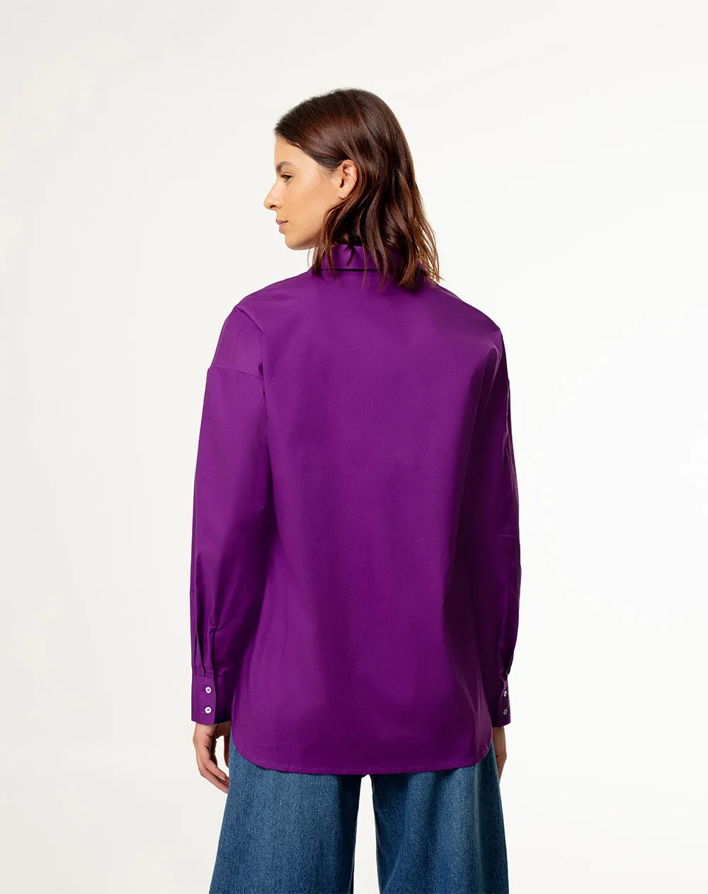 Camisa oversized fit manga larga morada sold by Gef product image thumbnail 2
