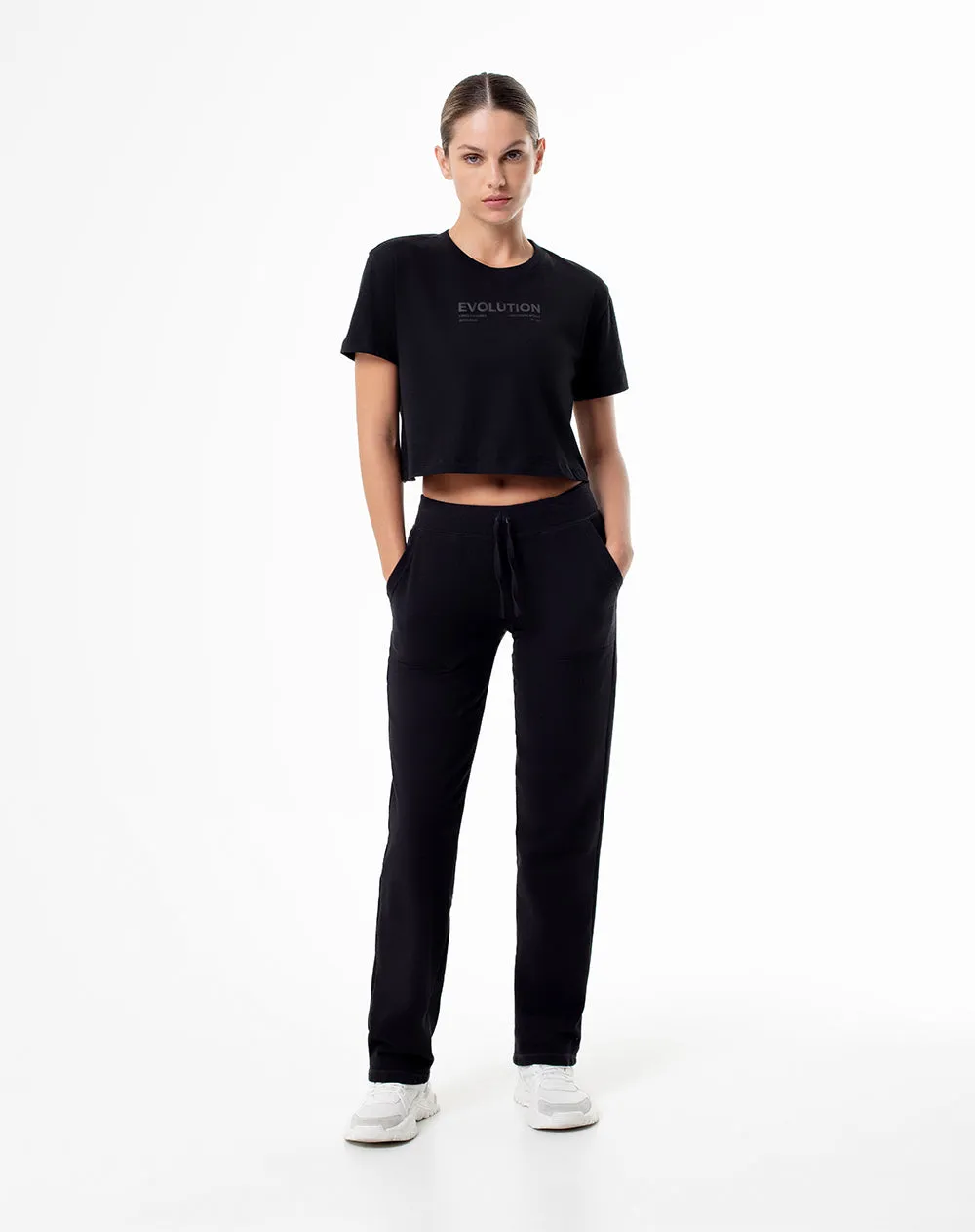 Camiseta crop regular algodón negra mujer sold by Gef product image thumbnail 4