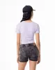 Camiseta crop slim algodón lila mujer sold by Gef