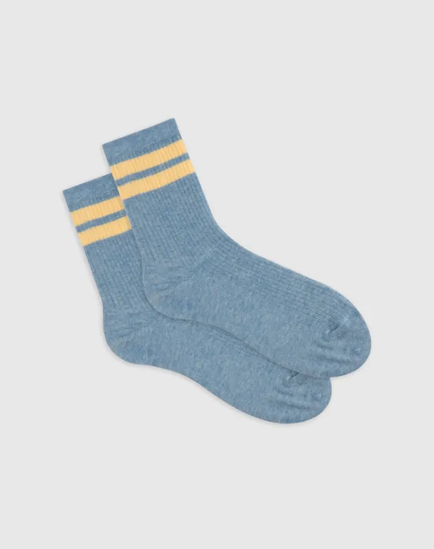 Medias mujer larga algodón azules sold by Gef