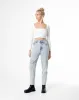 Jean mom fit fit tiro alto indigo claro sold by Gef