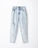 Jean mom fit fit tiro alto indigo claro sold by Gef