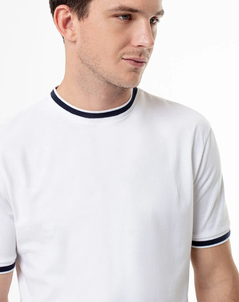 Camiseta regular algodón jersey azul hombre sold by Gef product image thumbnail 3