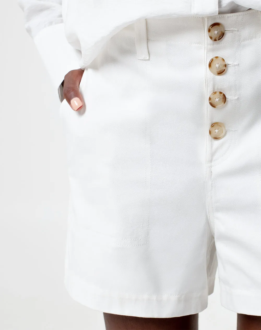 Short tiro medio regular algodón blanco mujer sold by Gef product image thumbnail 4