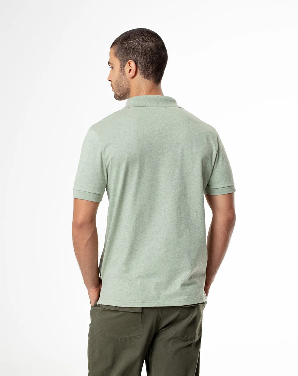 Polo slim algodón verde hombre sold by Gef product image thumbnail 2