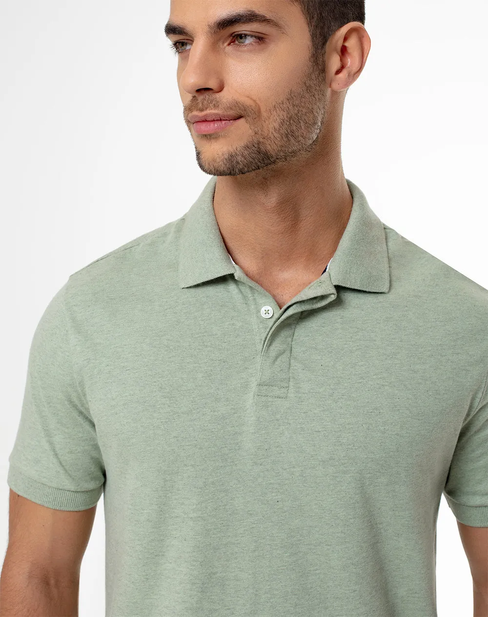 Polo slim algodón verde hombre sold by Gef product image thumbnail 3
