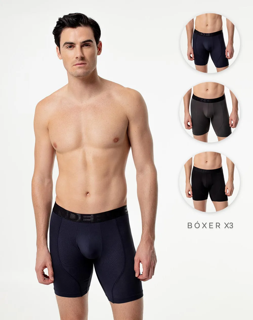 Bóxer deportivo largo control humedad x3unds surtido sold by Gef