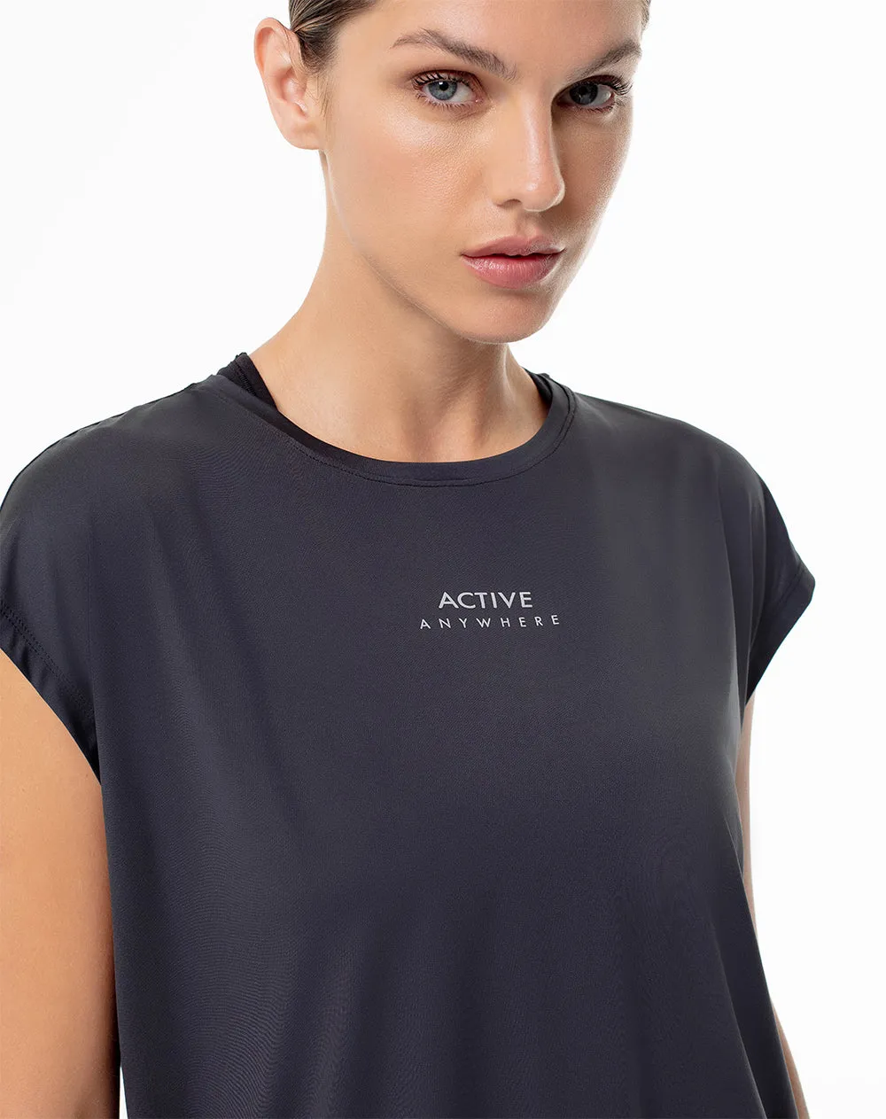 Camiseta deportiva secado rápido negra mujer sold by Gef product image thumbnail 3