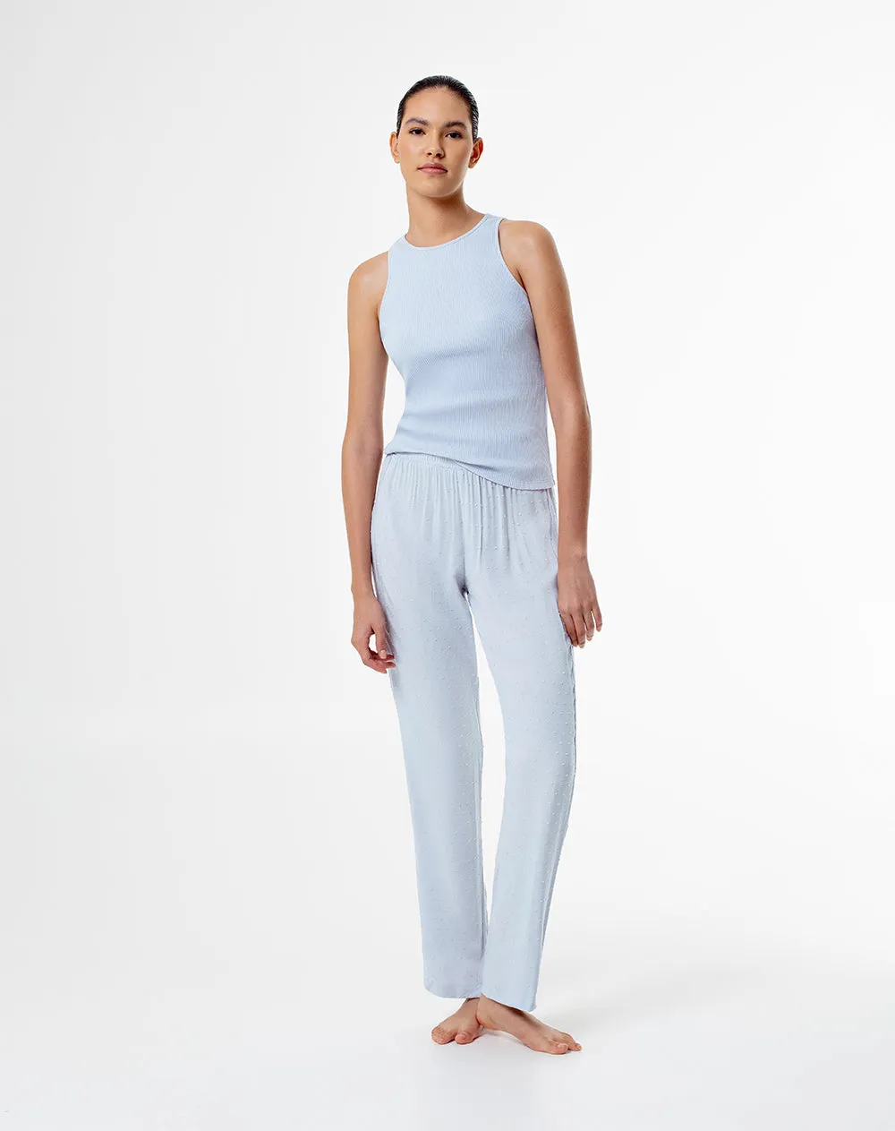 Camiseta esqueleto slim rib algodón azul mujer sold by Gef product image thumbnail 4