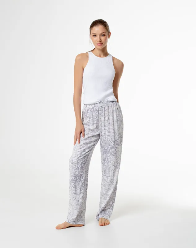 Pantalón Limi regular fit tiro medio crudo estampado sold by Gef