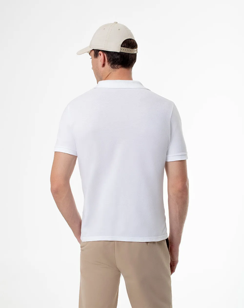Polo slim algodón blanca hombre sold by Gef product image thumbnail 2