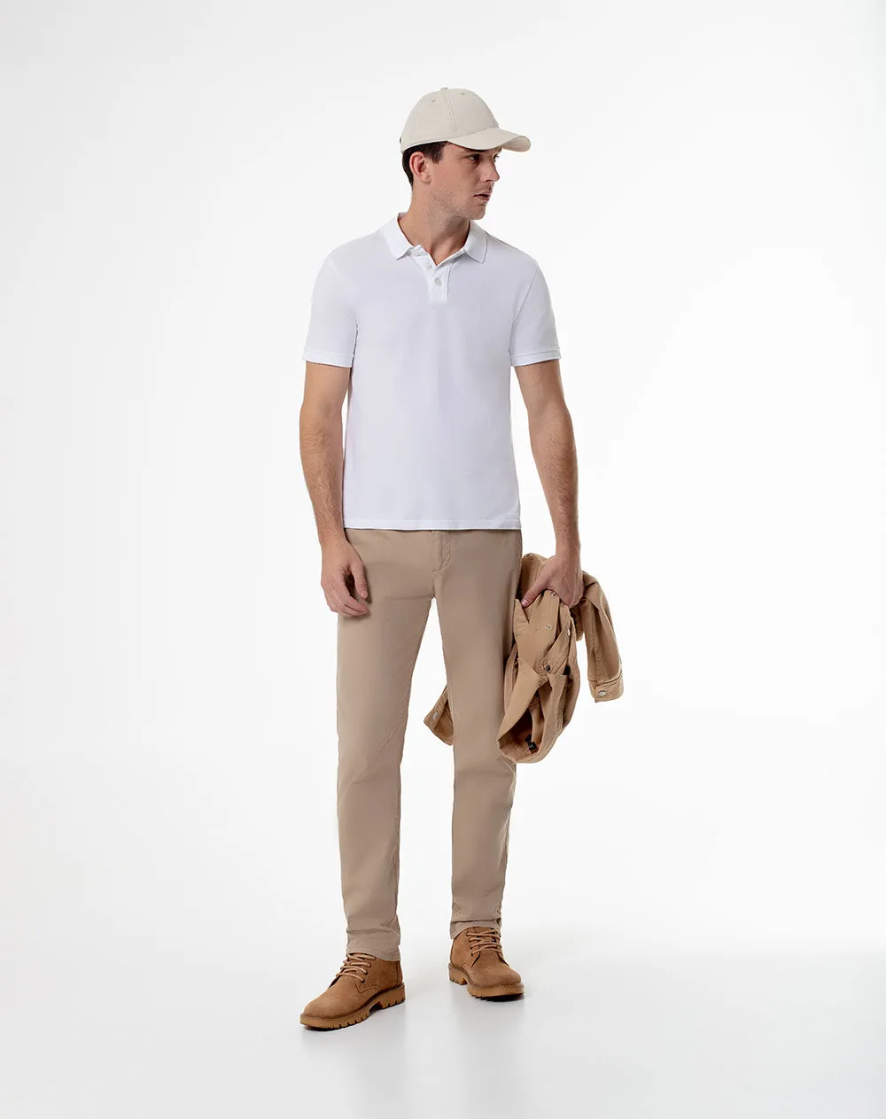 Polo slim algodón blanca hombre sold by Gef product image thumbnail 4