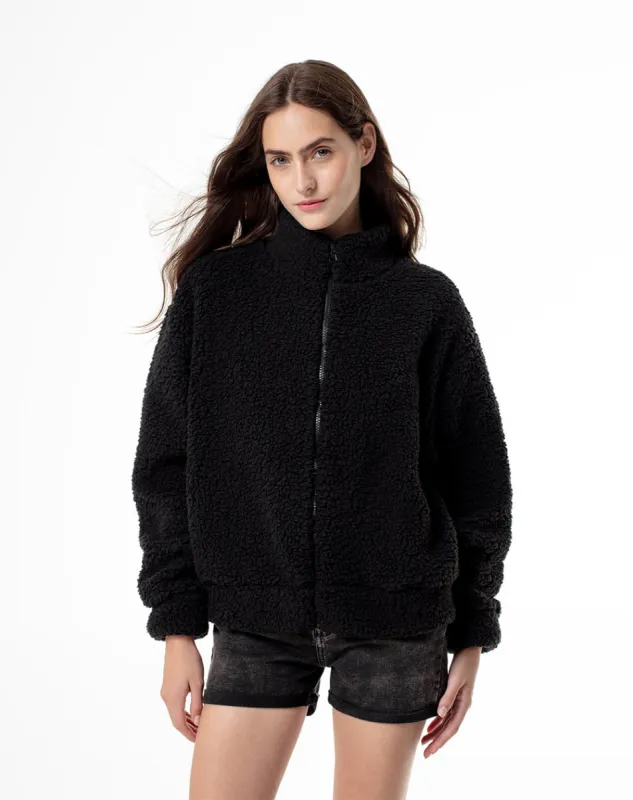 Chaqueta regular fit sin capucha negra sold by Gef