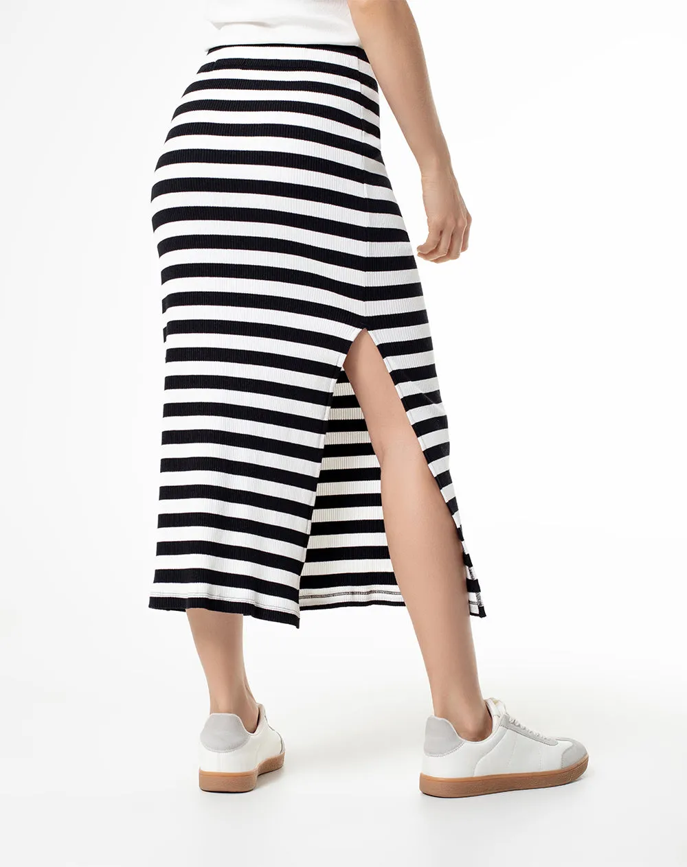 Falda larga tiro medio blanca con rayas sold by Gef product image thumbnail 2