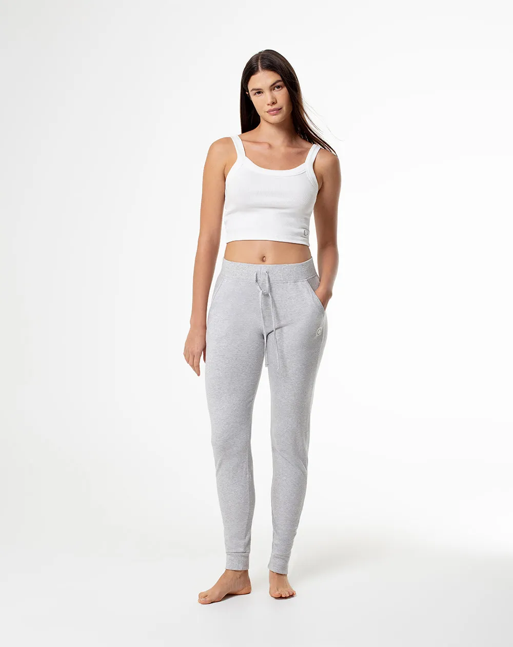 Jogger tiro medio algodón gris mujer sold by Gef